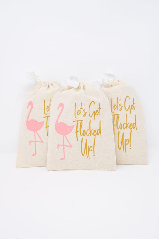Let's Get Flocked Up! Flamingo Hangover Kit Bags