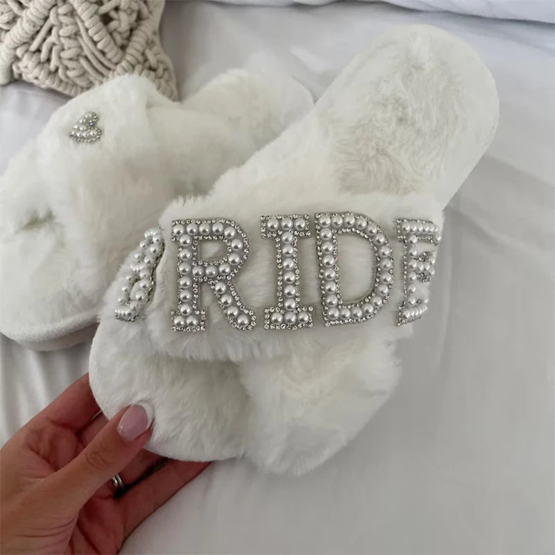 Bride Plush Slippers – Luxe Comfort for the Bride-to-Be