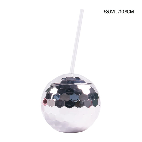 Disco Ball Cups with Straws