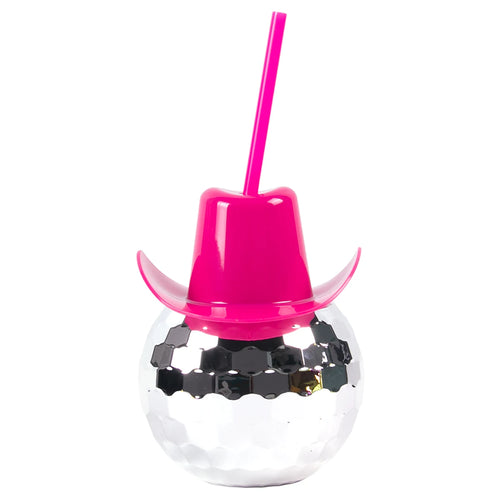 Disco Ball Cups with Straws