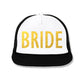 BRIDE Snapback Trucker Hat White with Gold Foil