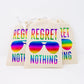 Rainbow Foil Regret Nothing! Hangover Kit Bags